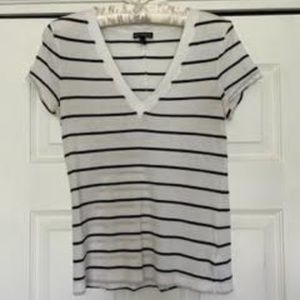 Express striped black and white tee shirt